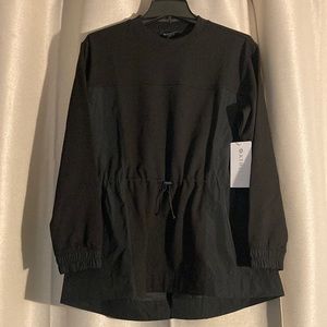 Athleta Hybrid Crewneck Sweatshirt NWT SM Black